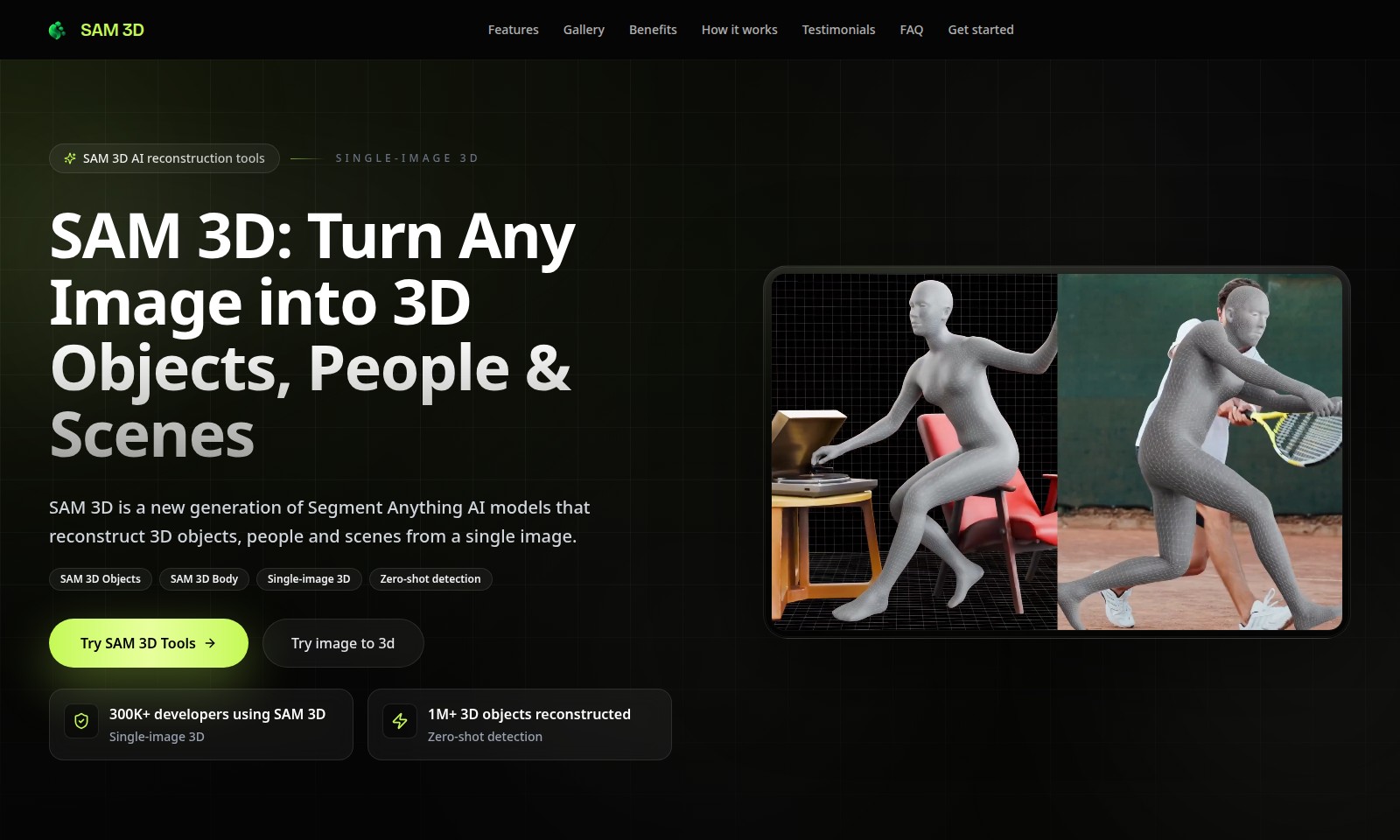 SAM 3D SAM 3D - SAM 3D bietet innovative Werkzeuge zur 3D-Rekonstr