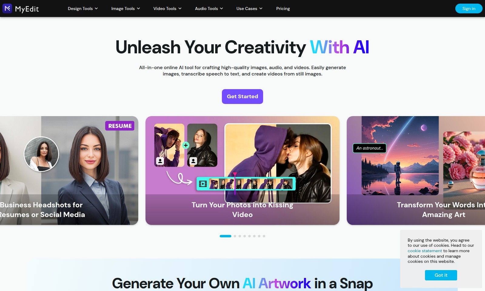 MyEdit MyEdit - Unlock your creativity with AI tools for image gen