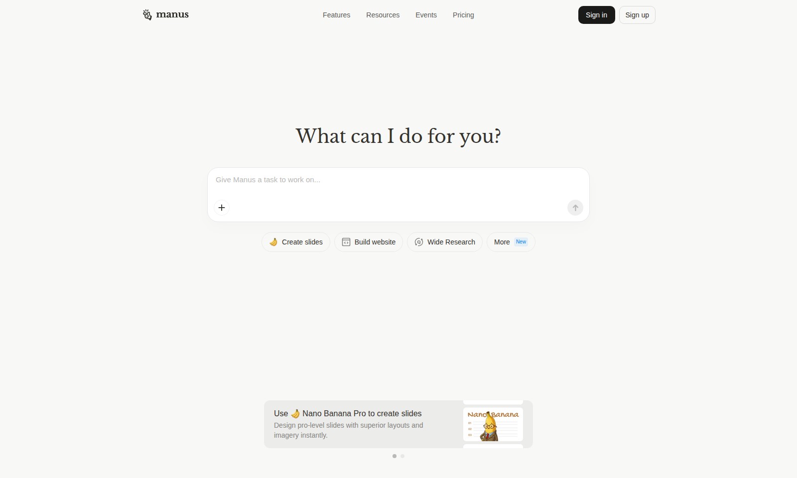 Manus Manus - Nano Banana Pro ofrece herramientas para crear pre