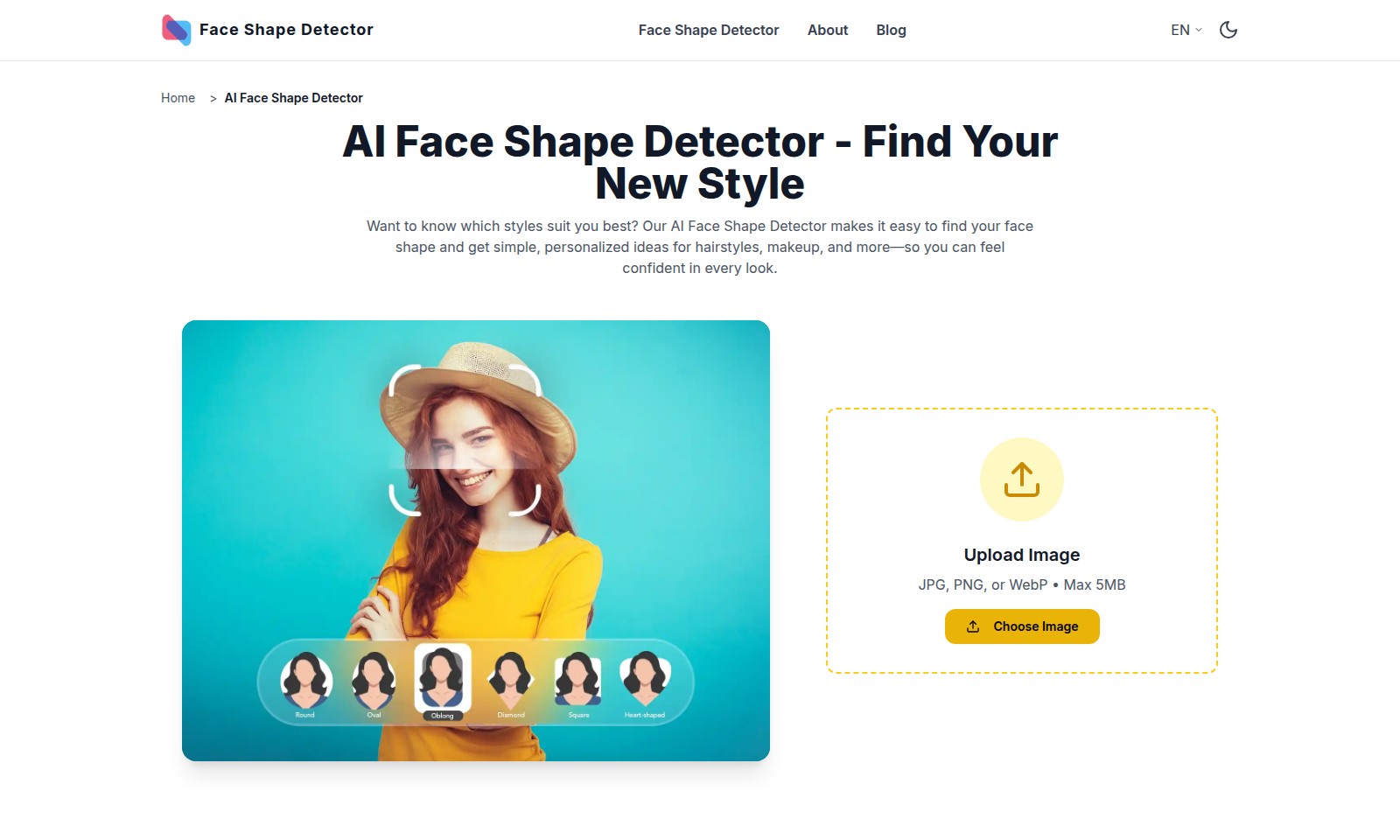 Face Shape Detector Face Shape Detector - Encontre facilmente o formato do seu rosto e receb