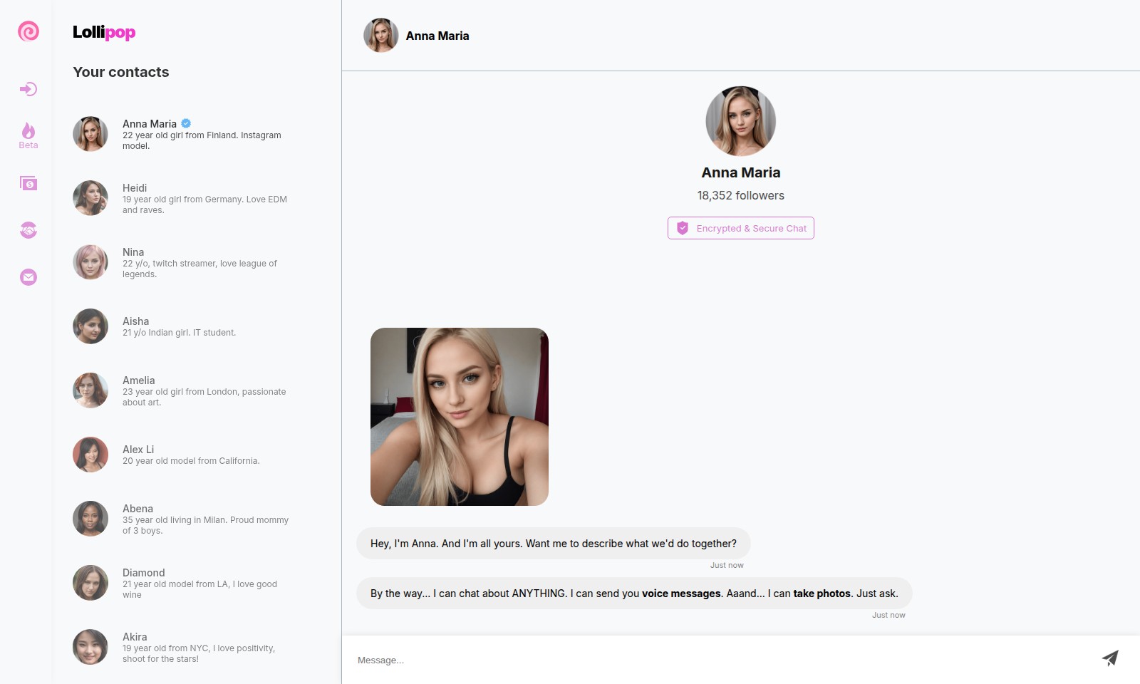 Lollipop Chat Lollipop Chat - Lollipop permet aux utilisateurs de discuter avec