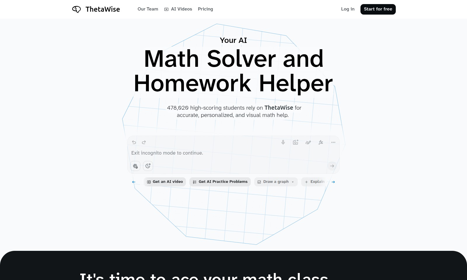 Thetawise Thetawise - ThetaWise offers a comprehensive AI tool for math