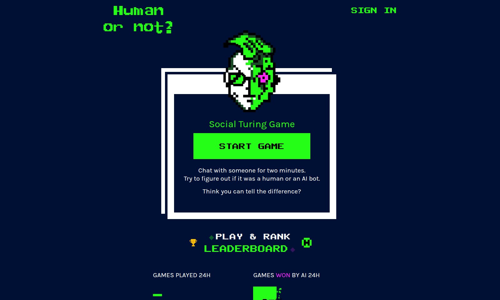 Human or Not Human or Not - Participe de um jogo divertido onde você identific