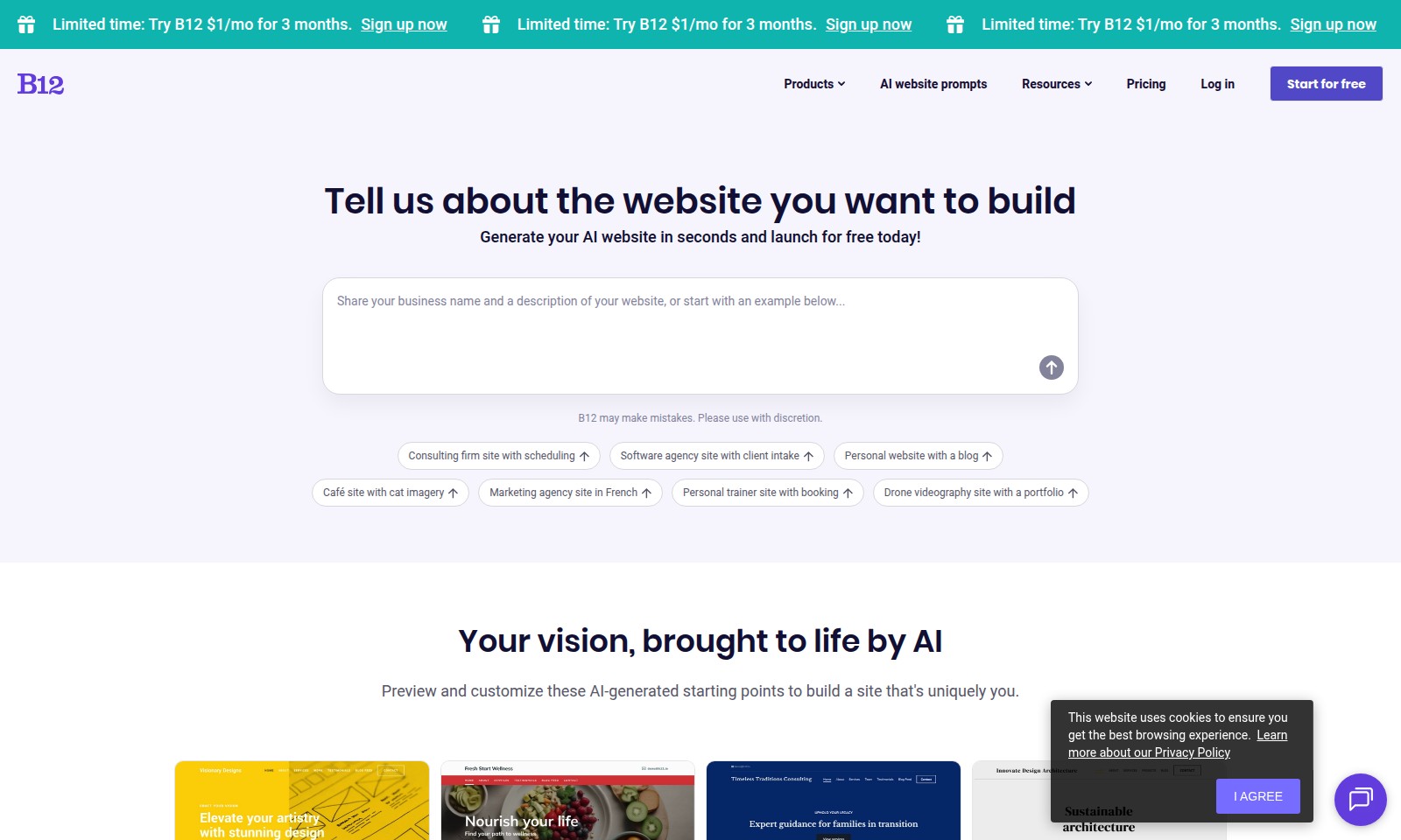 B12 B12 - Treten Sie B12s KI-Website-Builder bei und beginne