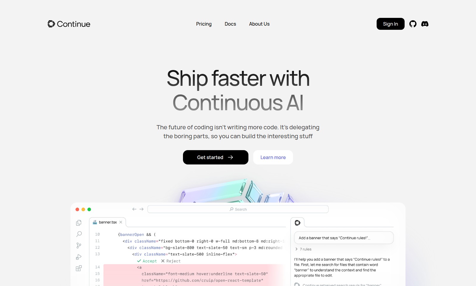 Continue Continue - Continuous AI giúp các nhà phát triển tự động hóa