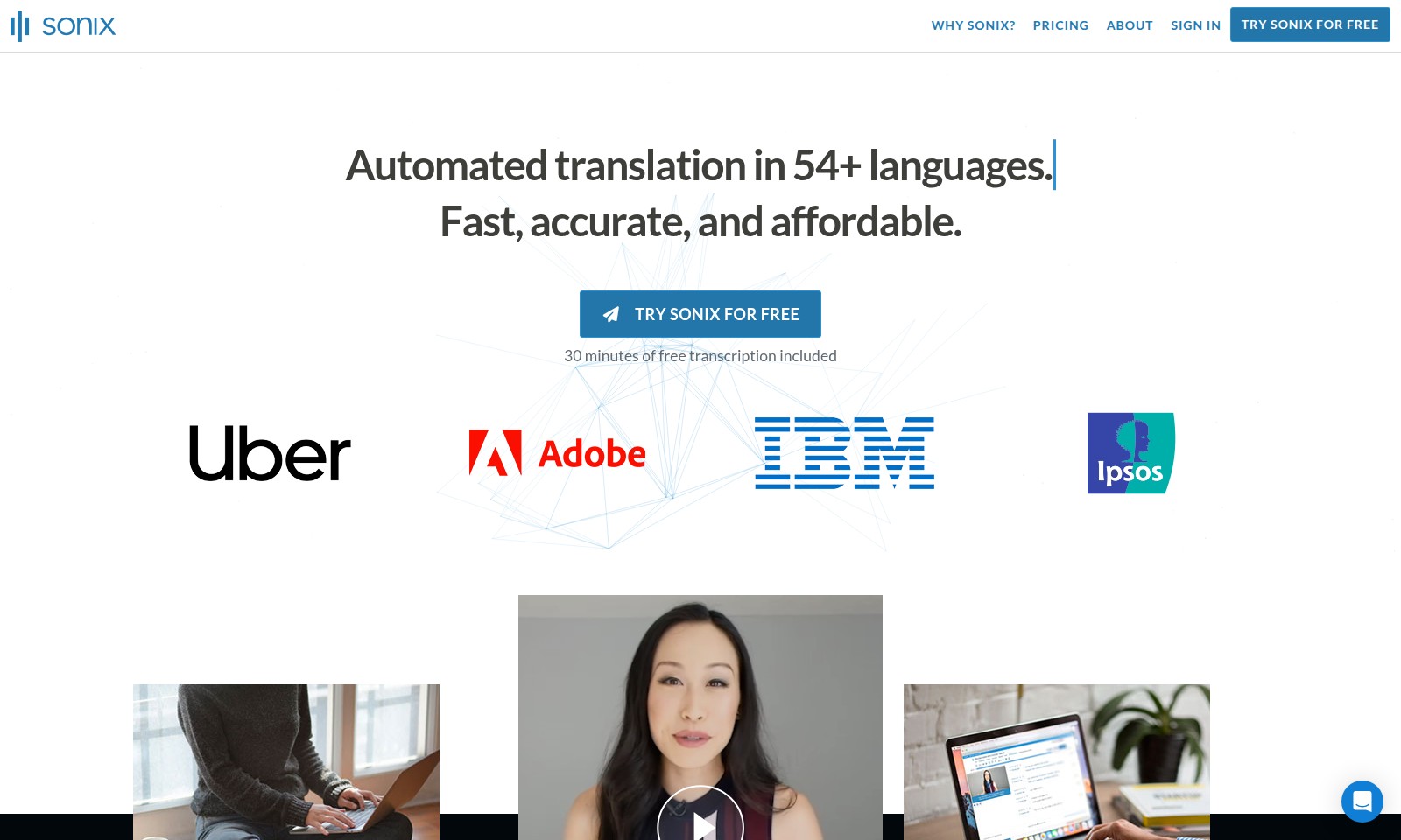 Sonix Sonix - Sonix bietet automatisierte Transkriptions- und Üb