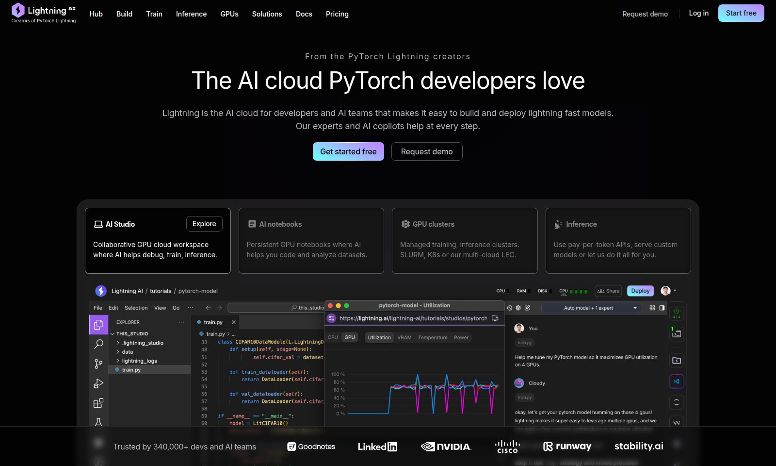 Lightning AI Lightning AI - Découvrez des API LLM à prix réduit pour construir