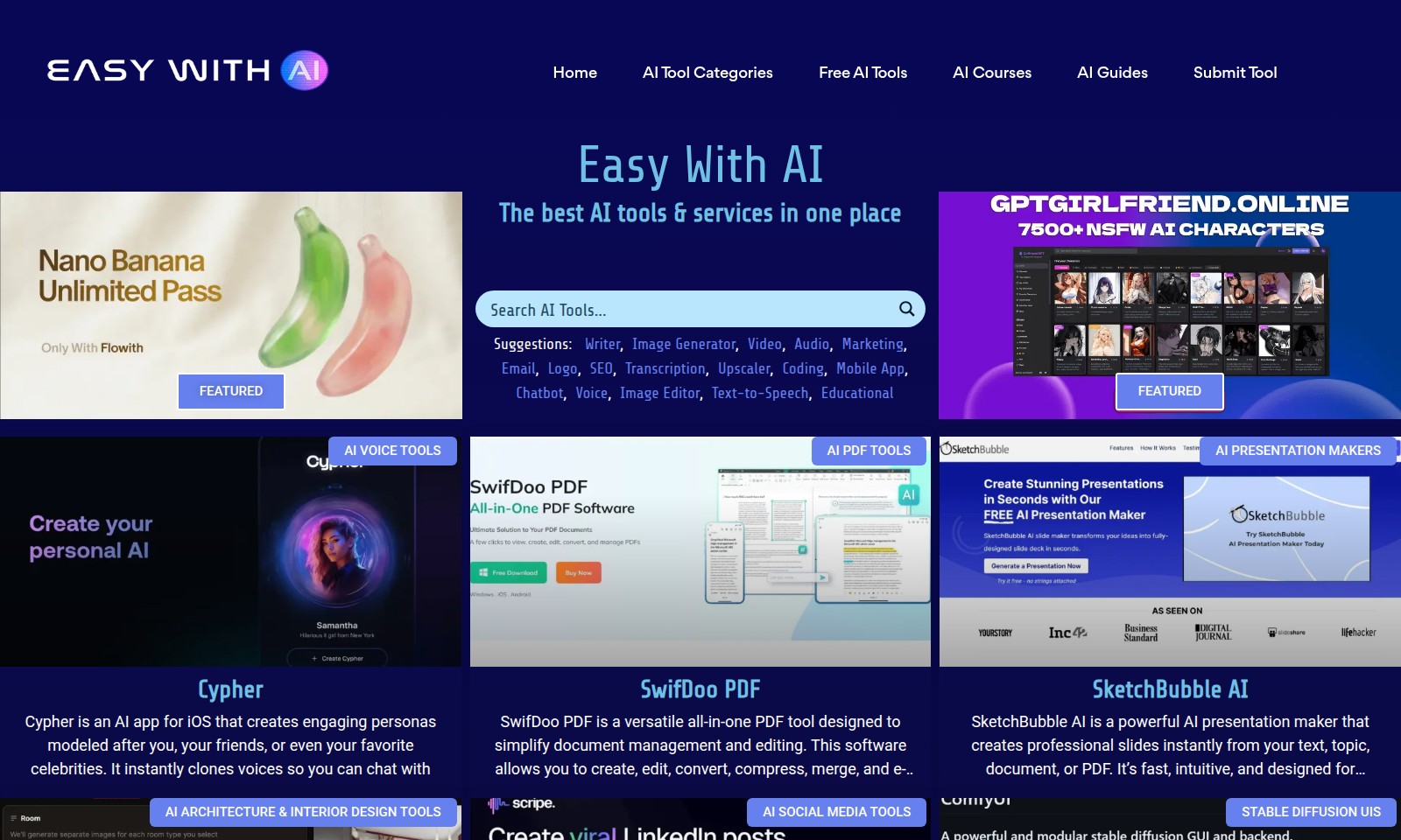 Easy With AI Easy With AI - Easy With AI cung cấp một bộ sưu tập toàn diện các