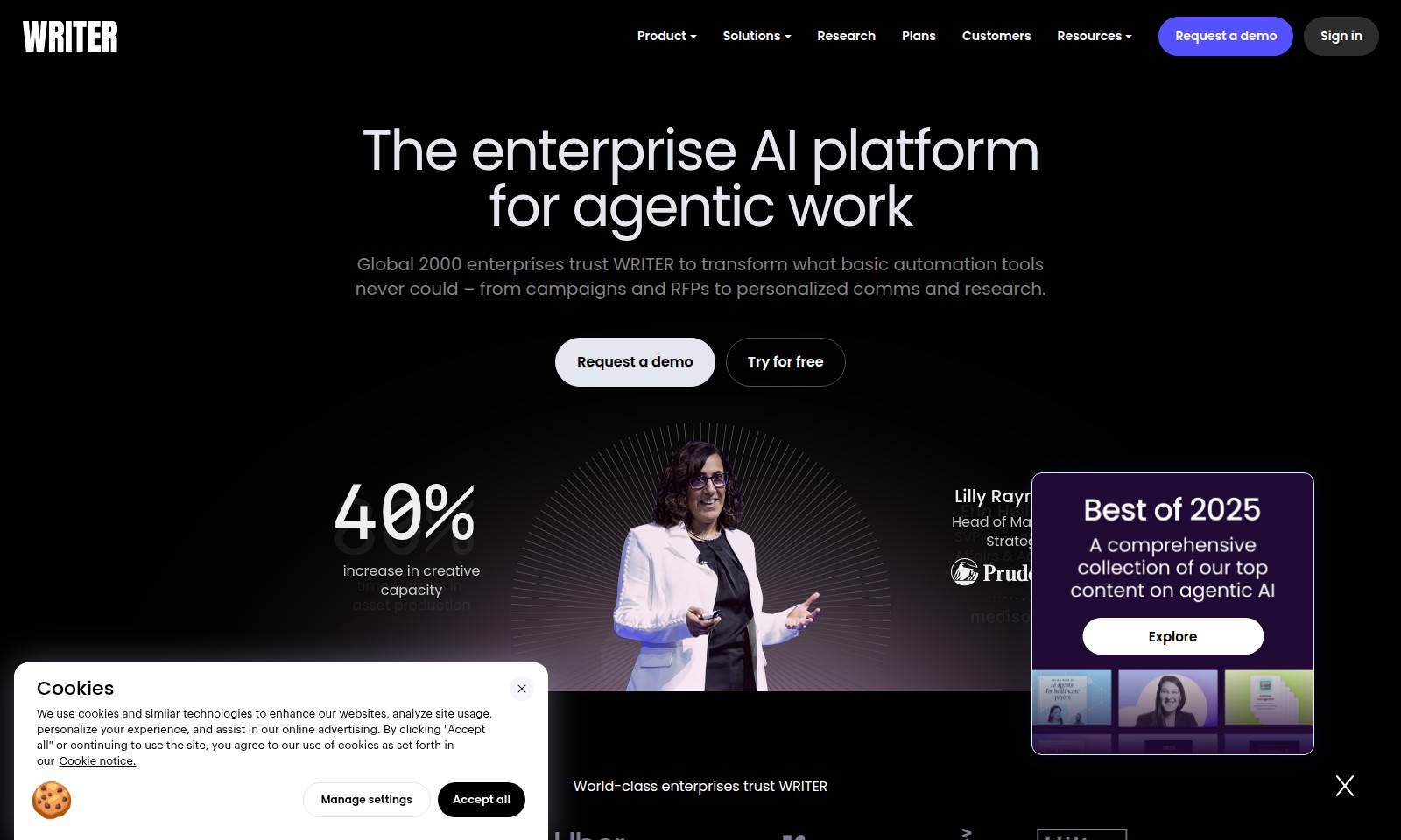 Writer Writer - WRITER AI平台为企业提供创新解决方案,提高效率与创造力,同时确保安全性和合规性。