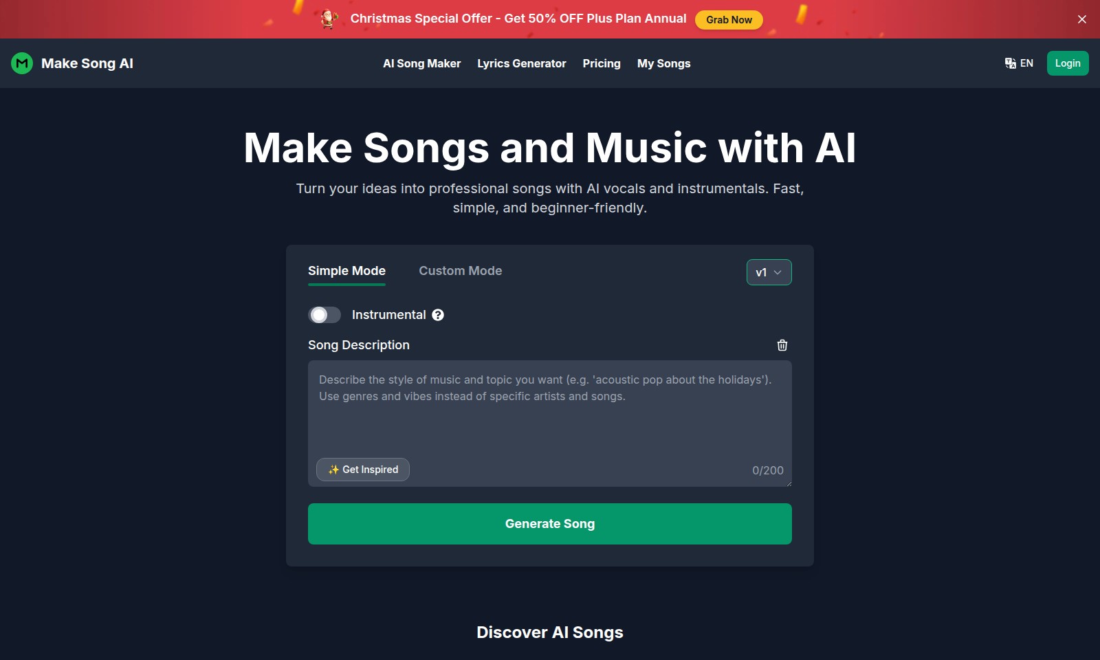 Make Song AI Make Song AI - Make Song AIは、すべての音楽の好みと経験レベルに対応した、完全な曲を簡単に生成する直感的