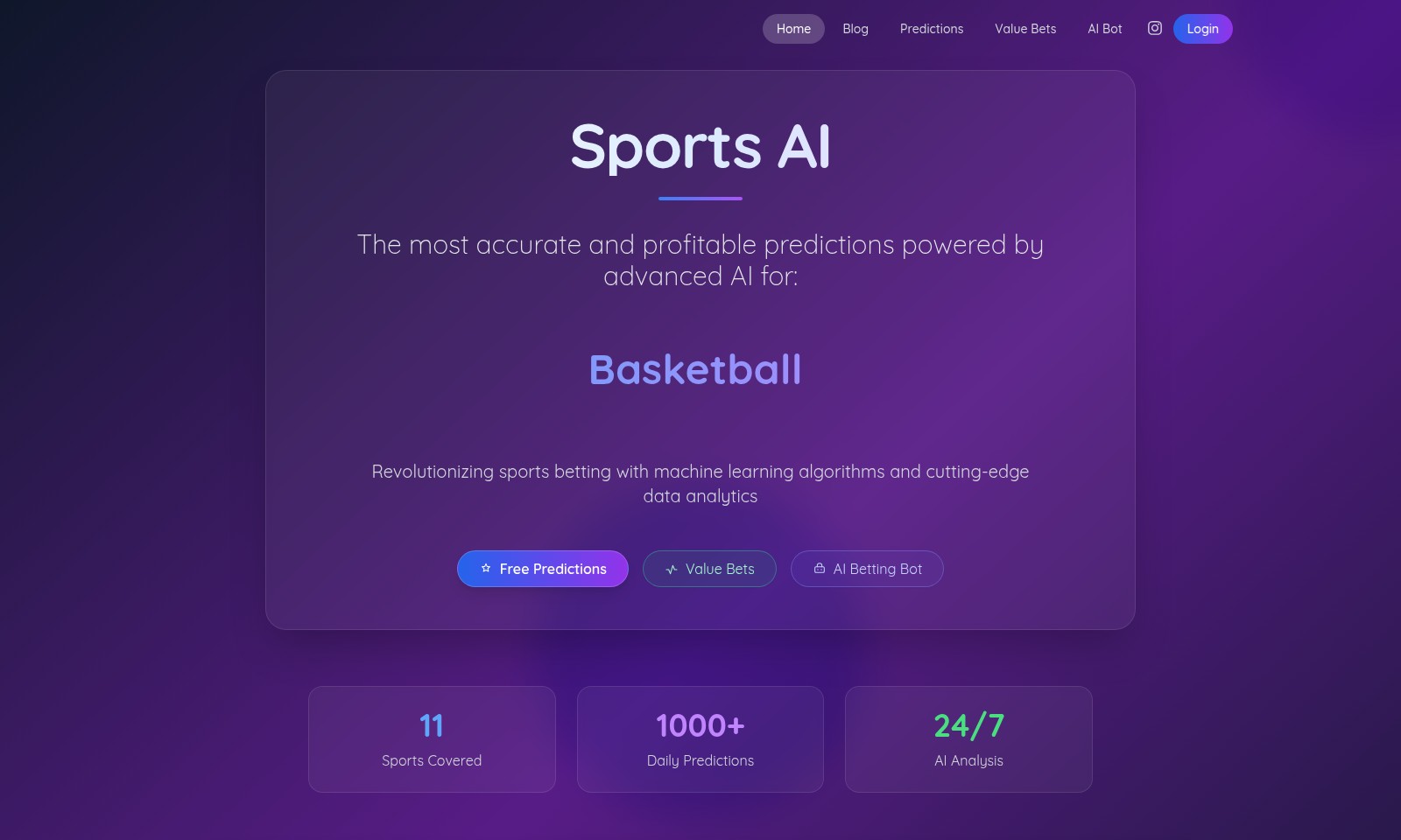 Sports AI Sports AI - O Sports AI utiliza aprendizado de máquina avançad
