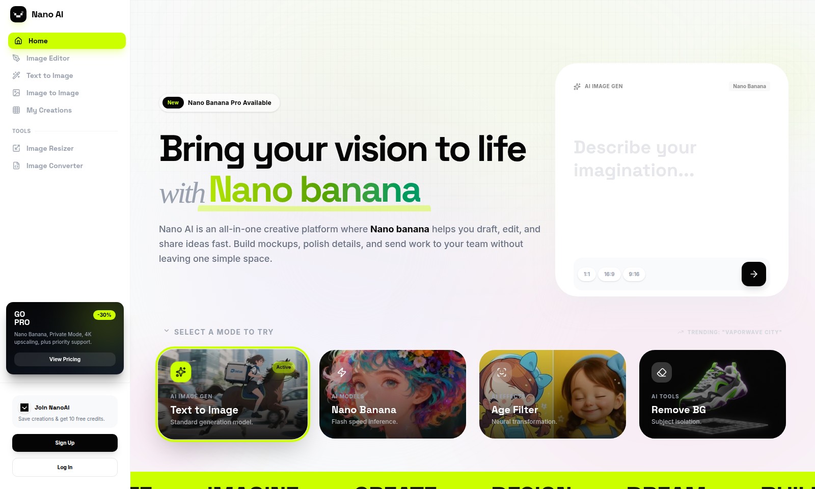 Nano AI Nano AI - Nano AI is an all-in-one platform enabling quick i