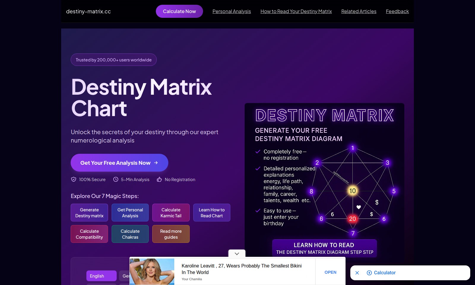 Destiny Matrix Destiny Matrix - Khám phá vận mệnh cá nhân của bạn qua Ma trận Vận