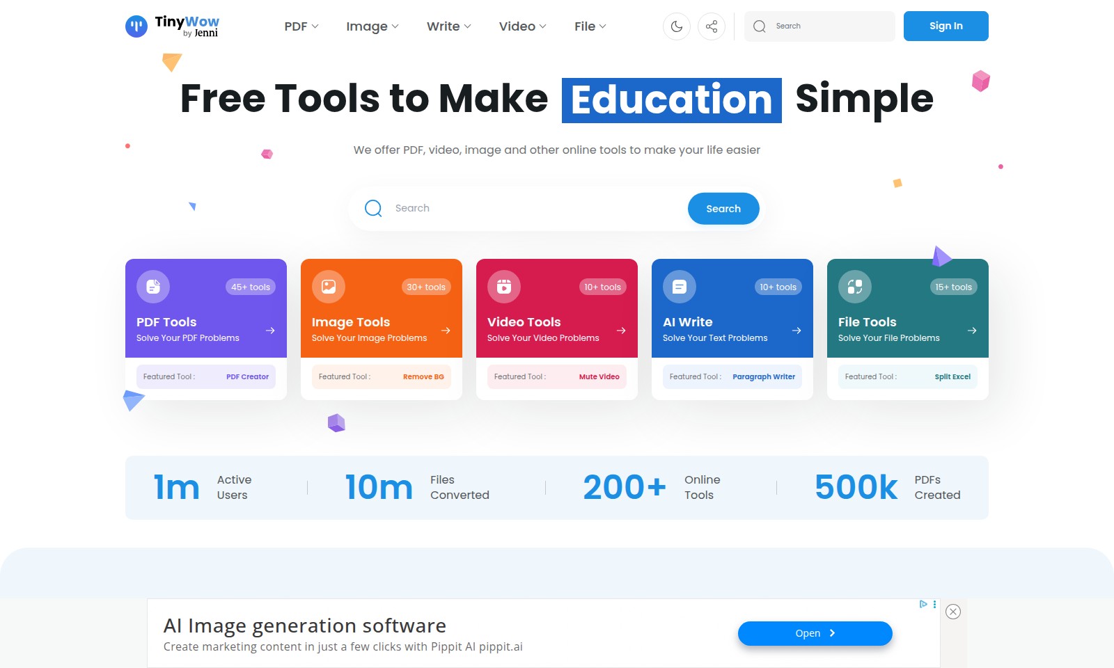 TinyWow TinyWow - Résolvez facilement les problèmes de PDF, d'image,