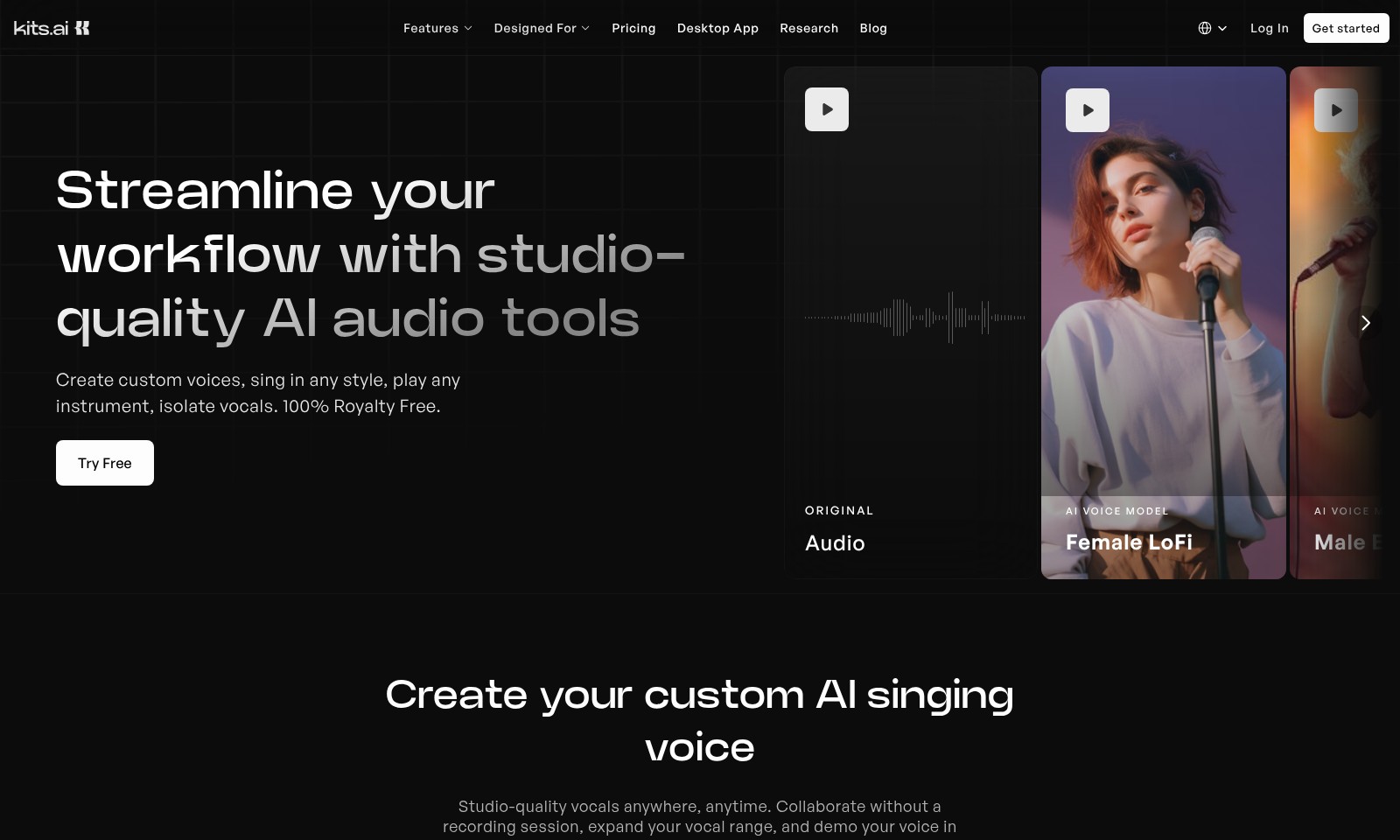 Kits AI Kits AI - Descubre las herramientas de audio de IA de calida