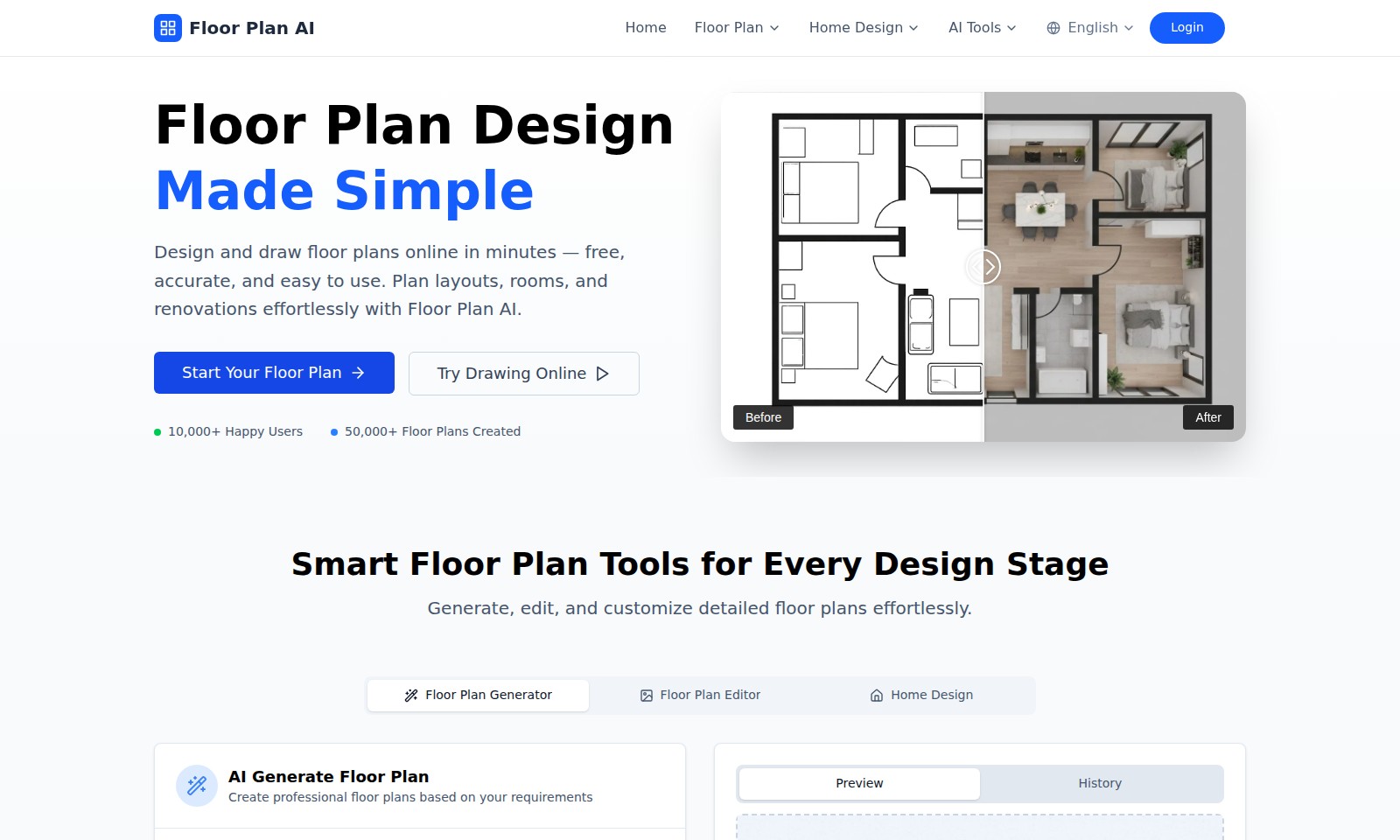 Floor Plan AI Floor Plan AI - 바닥 플랜 AI는 주택 소유자와 전문가 모두에게 적합한 빠르고 정확한 바닥 계획 생성 및