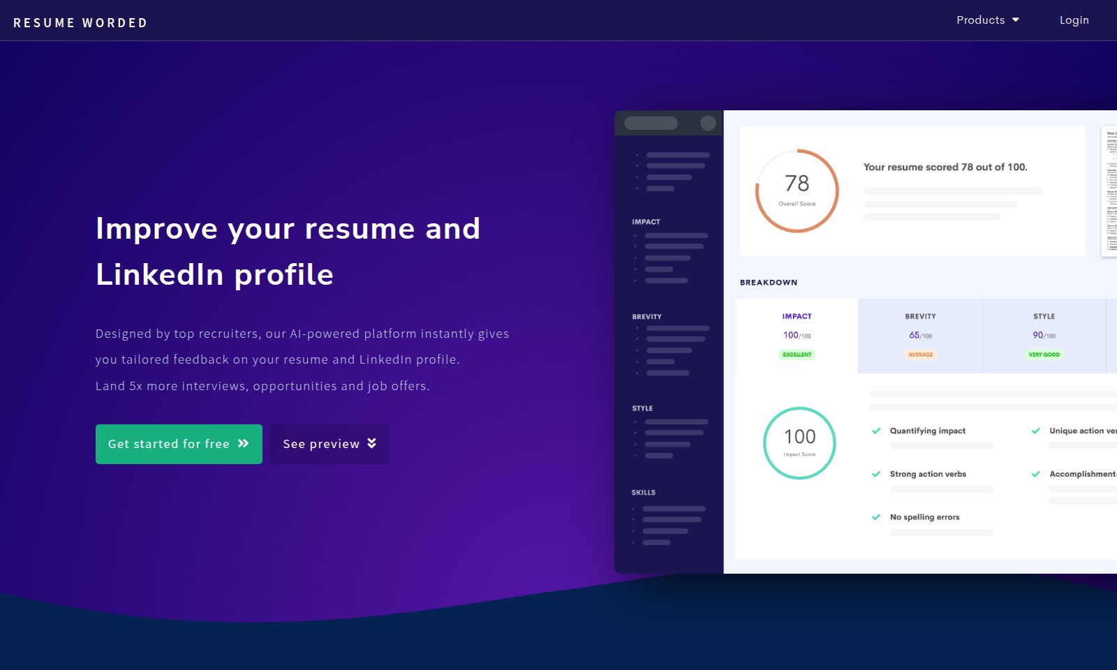 Resume Worded Resume Worded - Resume Worded ofrece coaching personalizado para c