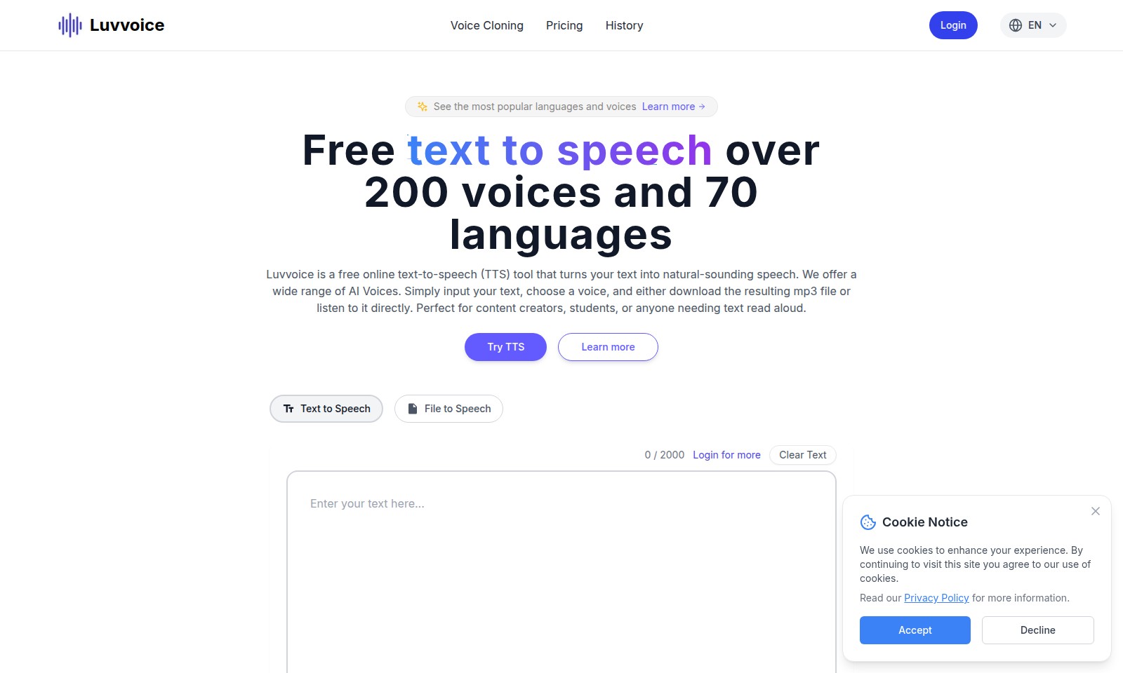 Luvvoice Luvvoice - Luvvoice es una herramienta en línea de conversión