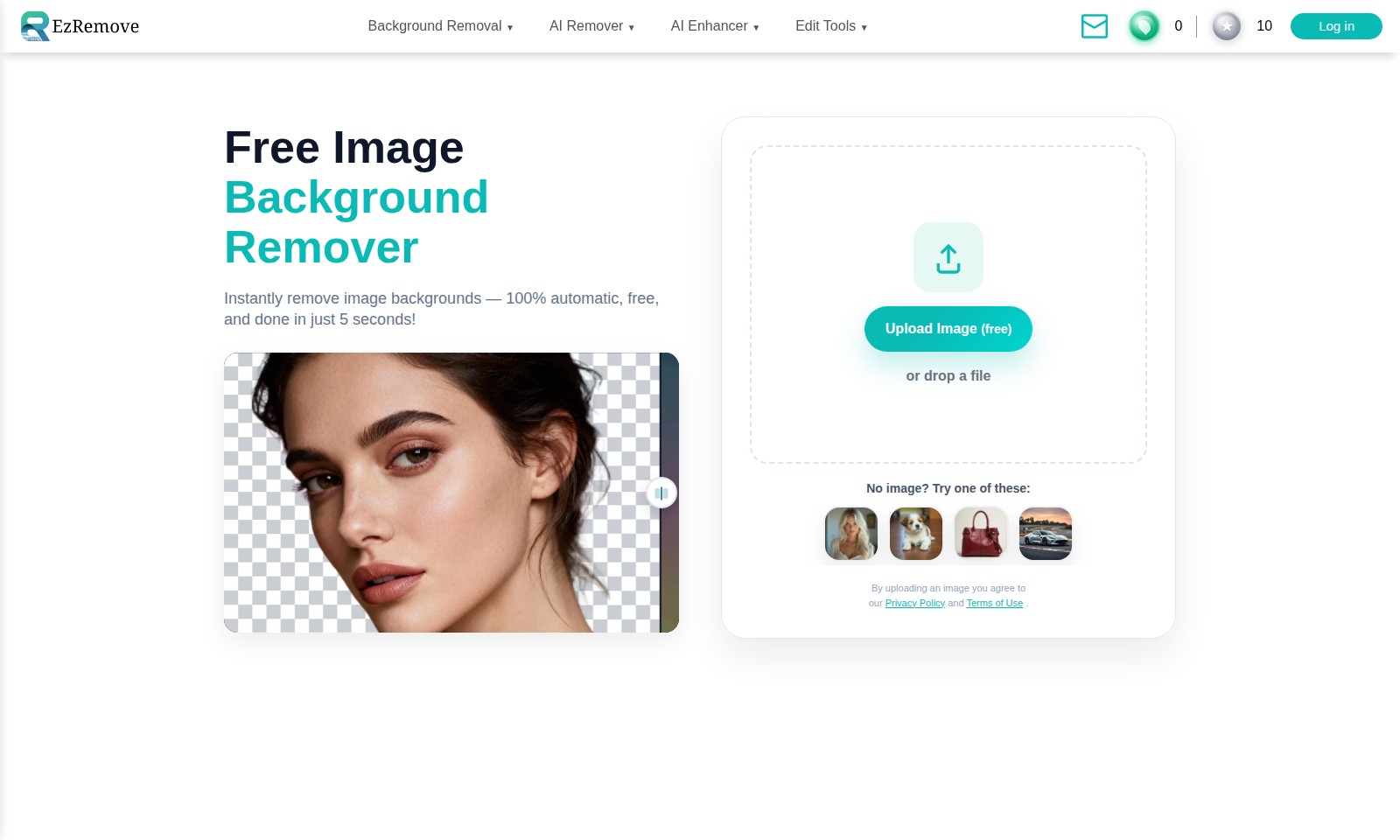 EzRemove EzRemove - Créez facilement des images transparentes avec not