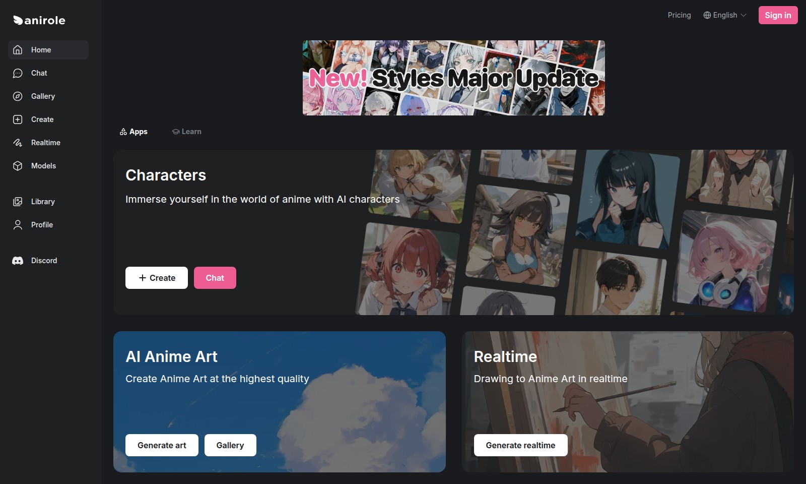 Anirole Anirole - Anirole offers a unique platform for chatting and