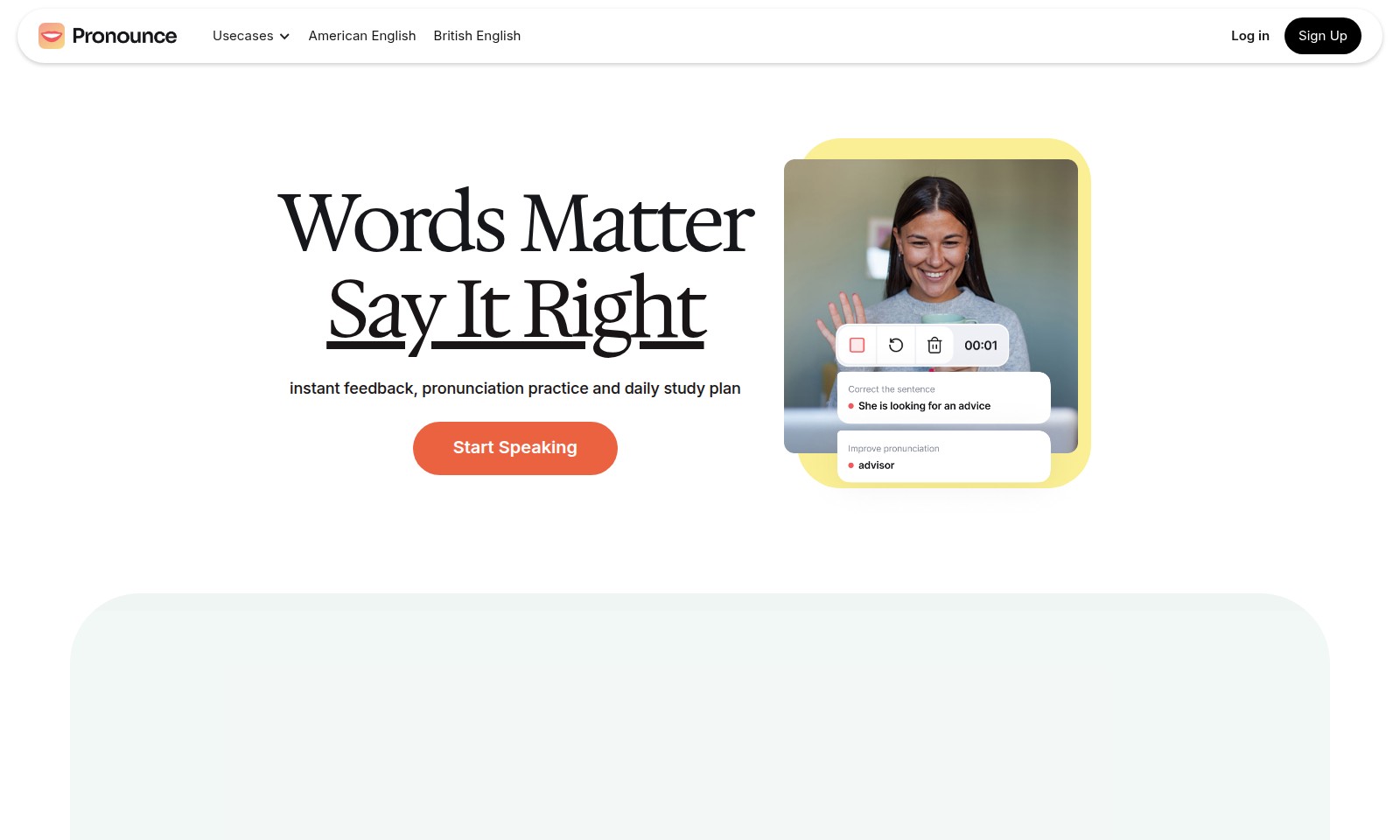 Pronounce AI Pronounce AI - Descubra ferramentas impulsionadas por IA para prá