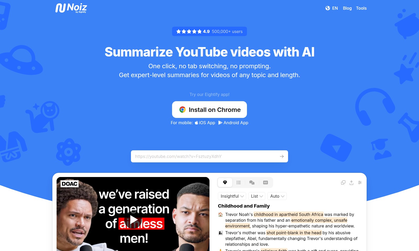 Noiz Noiz - Verändern Sie Ihr YouTube-Weserlebnis mit Noiz, ei