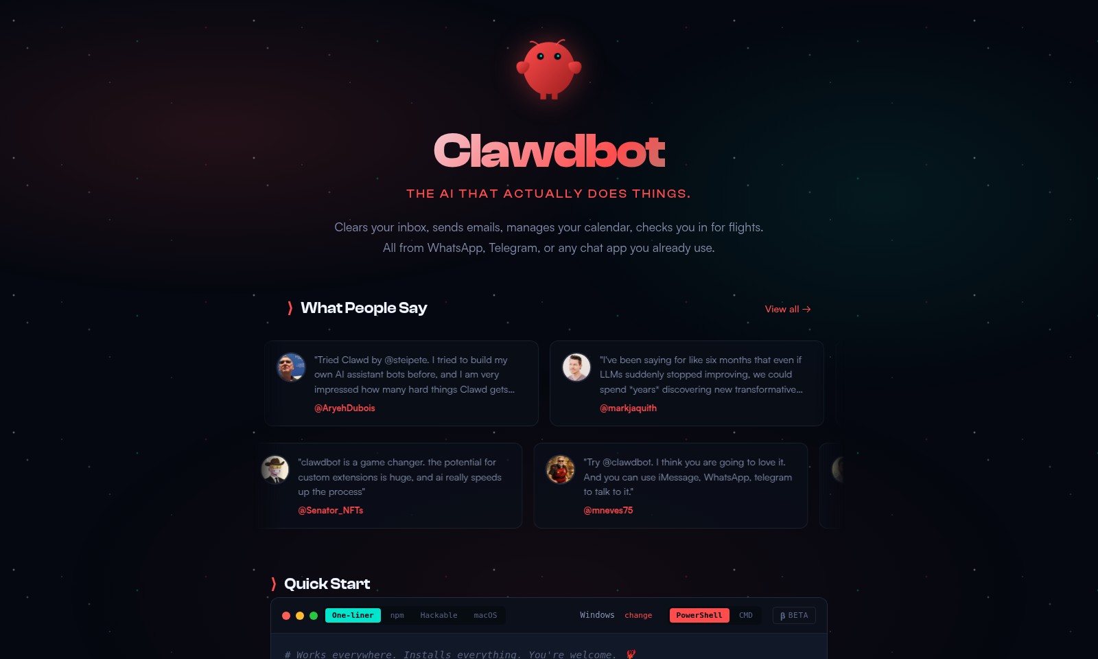 Clawdbot Clawdbot - Clawdbot ist eine Open-Source-KI, die als persönli