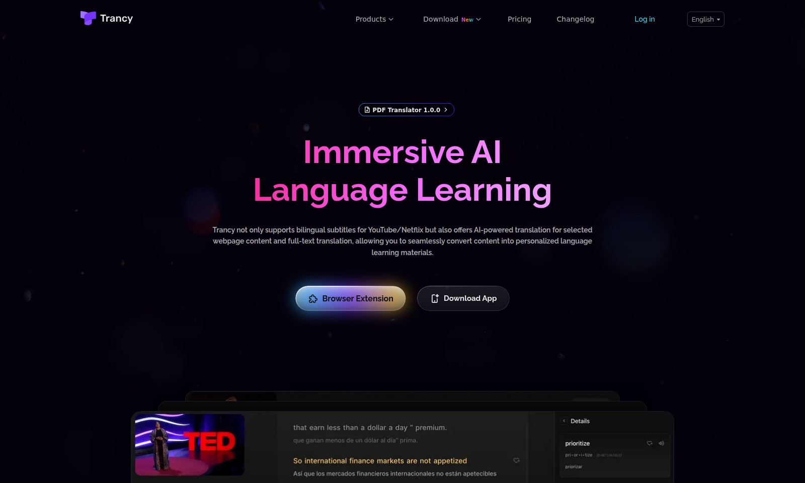 Trancy Trancy - Descubra a plataforma de aprendizado de idiomas im