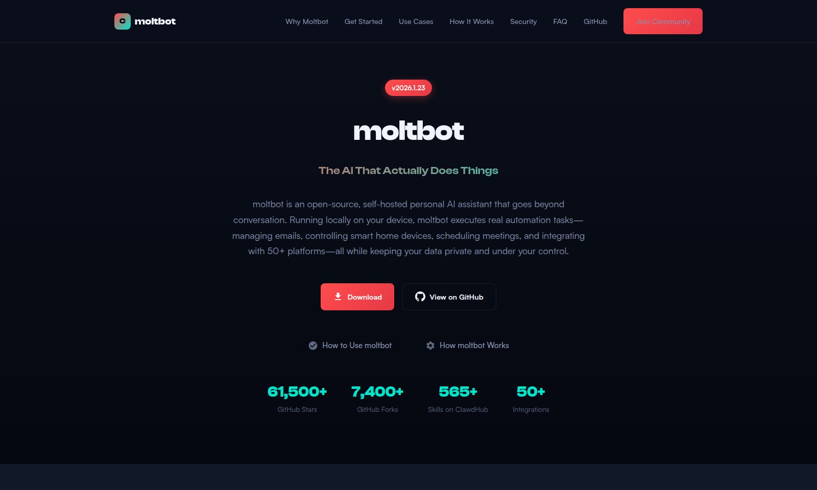 moltbot moltbot - Moltbot fournit un assistant IA puissant, axé sur