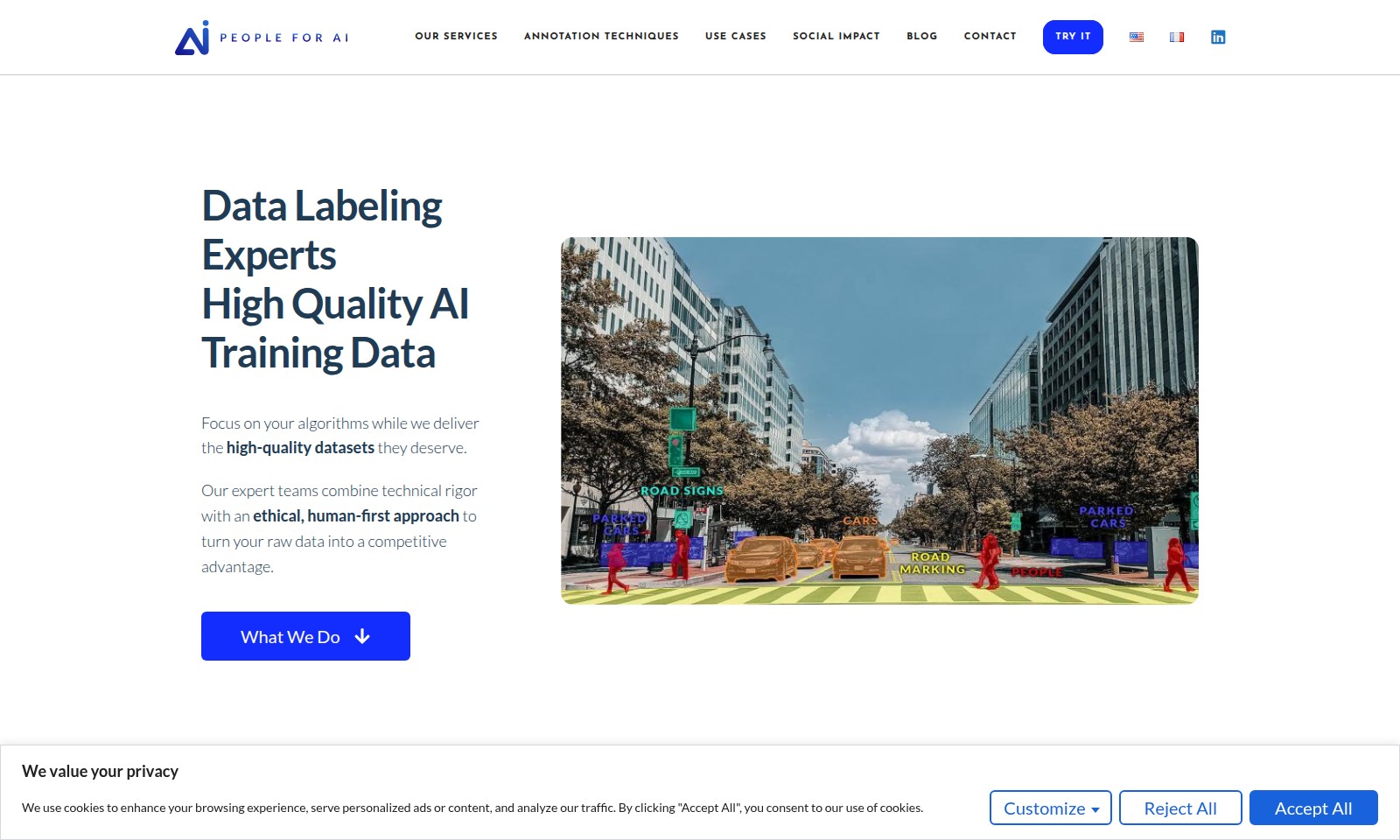 People For AI People For AI - People For AI는 다양한 산업을 위한 최고의 데이터 주석 서비스를 제공하여 AI