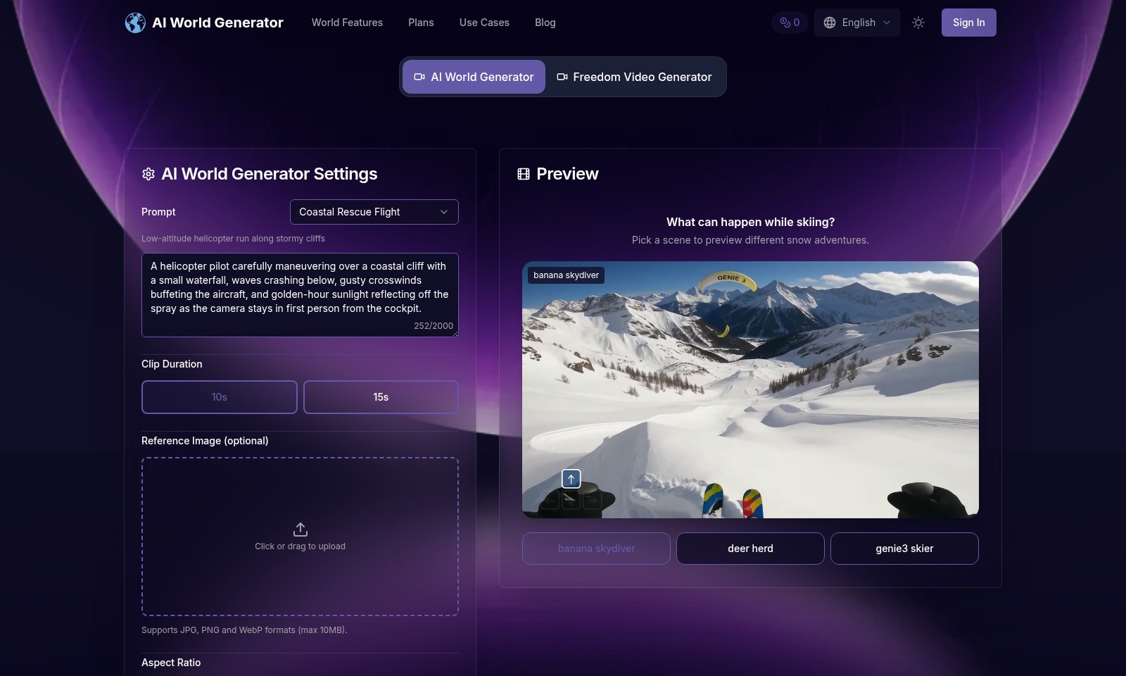 AI World Generator AI World Generator - AI World Generator permite a los usuarios crear y