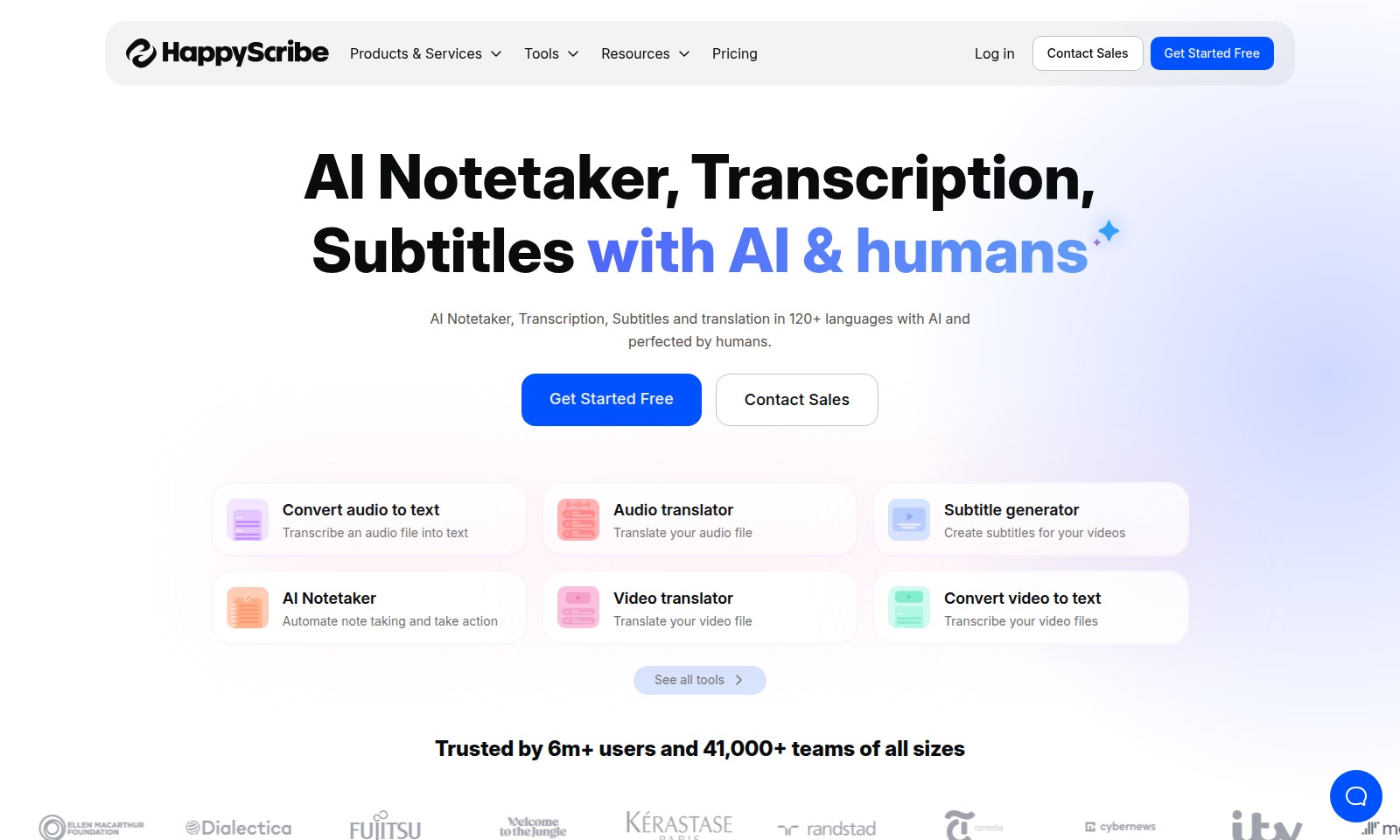 Happy Scribe Happy Scribe - HappyScribe bietet KI-Notizen und Transkriptionsdi