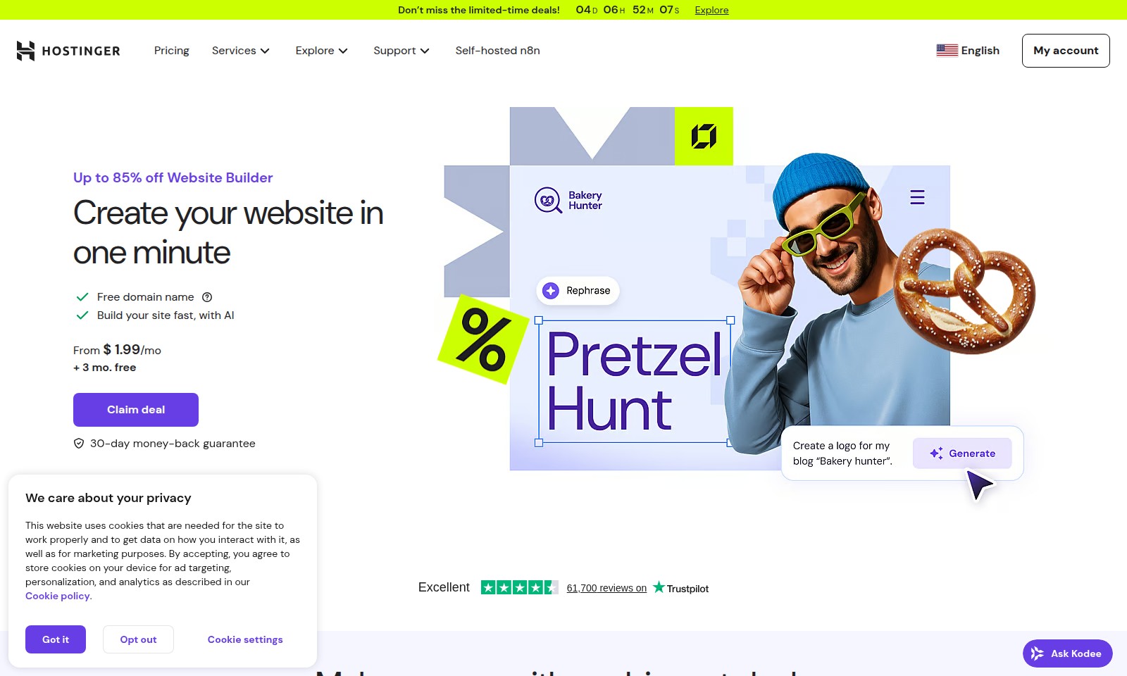 Hostinger Website Builder Hostinger Website Builder - Hostinger offre des outils puissants de création d