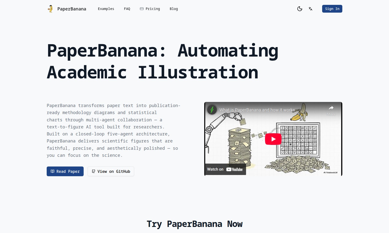 PaperBanana PaperBanana - O PaperBanana é uma ferramenta de IA que gera diag