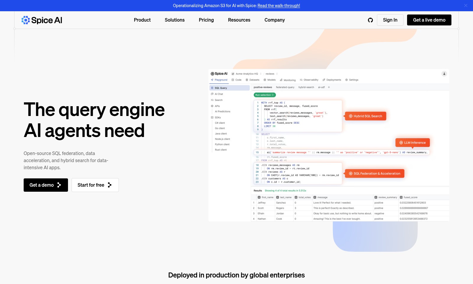 Spice AI Spice AI - Aprenda a utilizar o Spice para aplicações de IA c