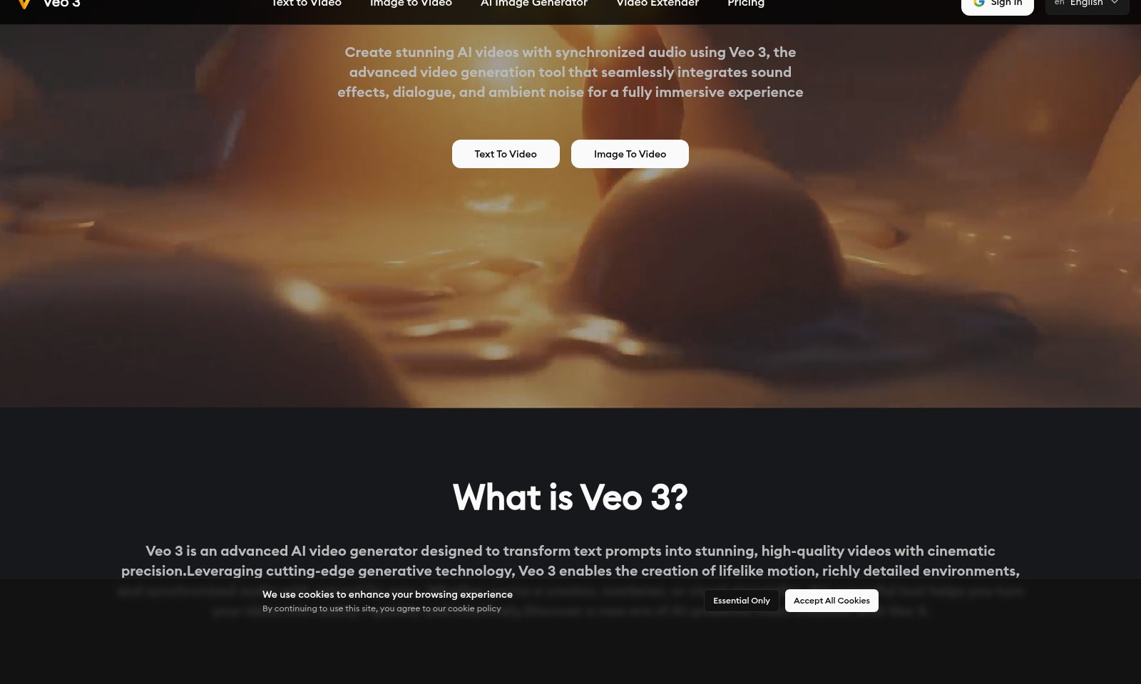 Veo 3 Veo 3 - Veo 3 é uma plataforma de geração de vídeos por IA