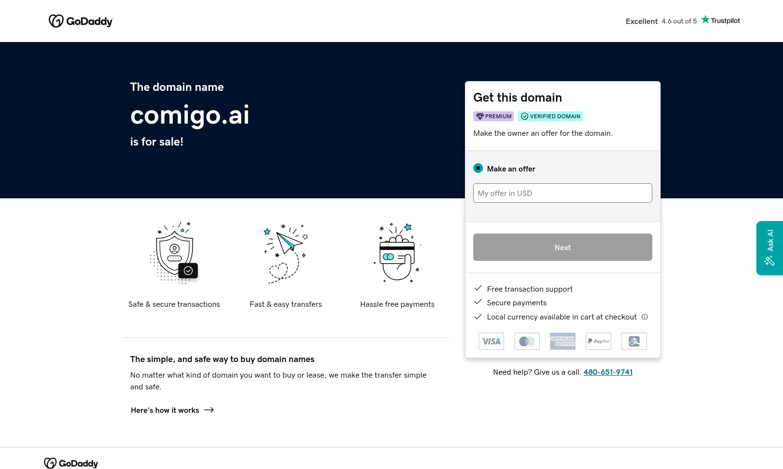 Comigo Comigo - Erwerben Sie den Premium-Domainnamen comigo.ai mit