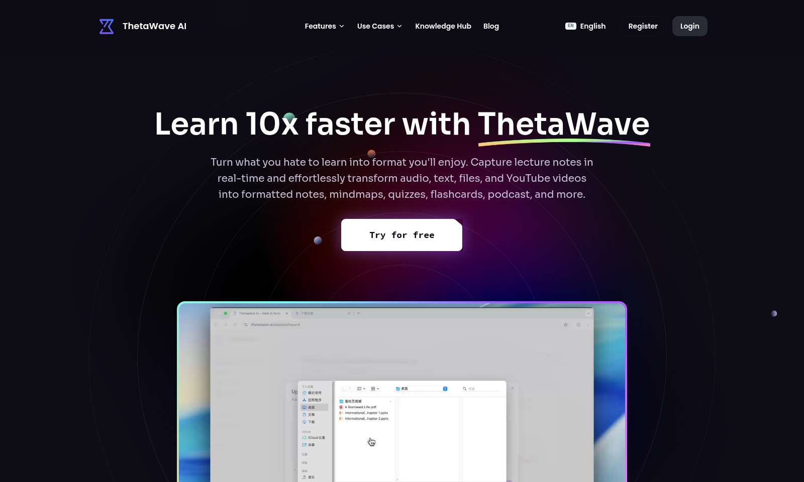 Thetawave AI Thetawave AI - ThetaWave AI simplifica la toma de notas al conver