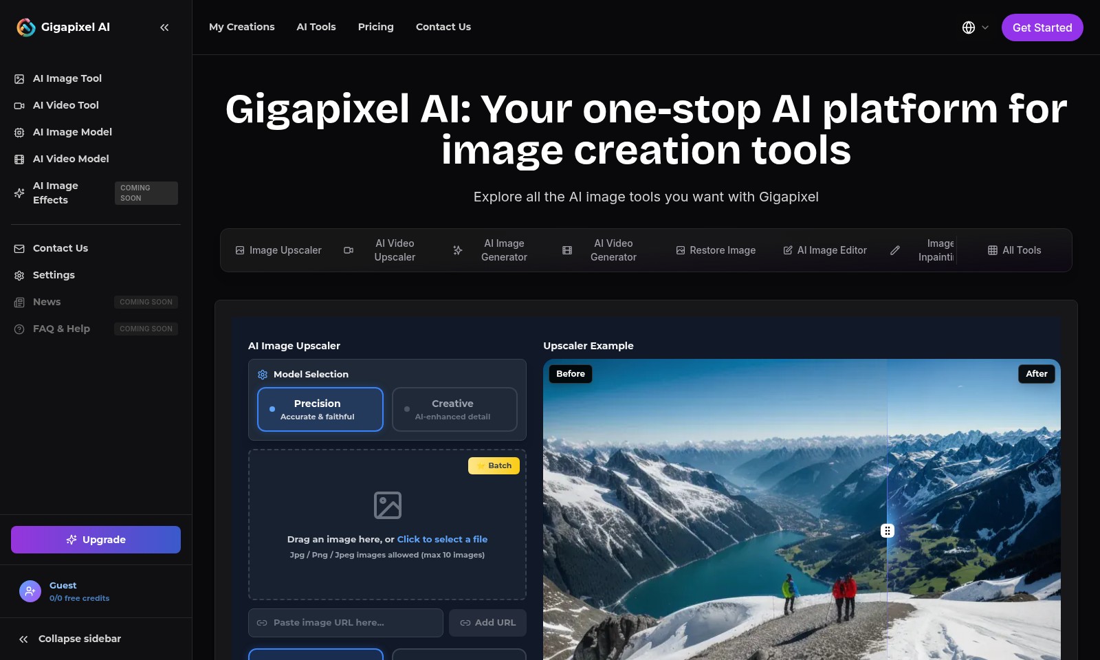 Gigapixel AI Gigapixel AI - 画像と動画の作成のためのオールインワンプラットフォームで、さまざまなスタイルでビジュアルをアップスケ