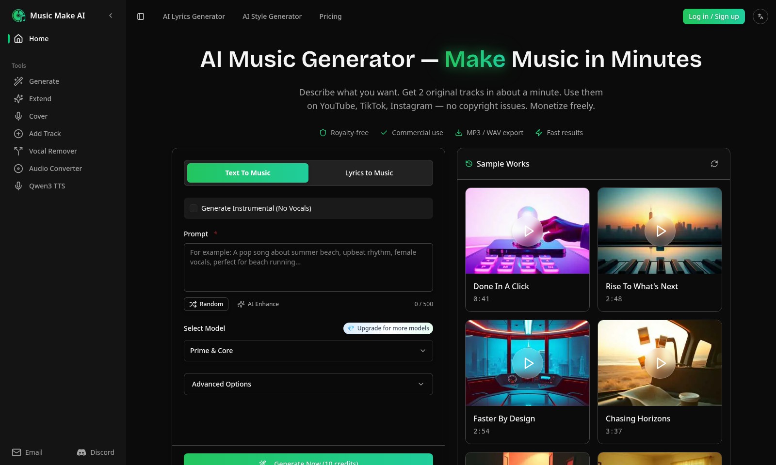 music make music make - Music Make AIは、ユーザーが迅速にオリジナルトラックを生成できるようにし、著作権の問題な
