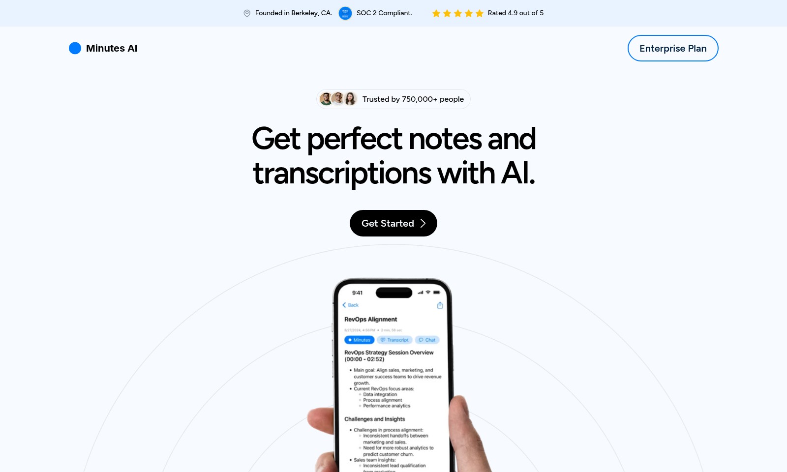 Minutes AI Minutes AI - Minutes AI helps automate note taking and transcri