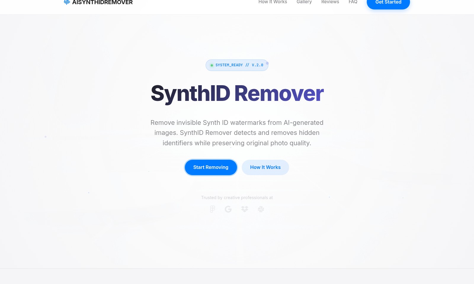 AI Synth ID Remover AI Synth ID Remover - SynthID Remover erkennt und entfernt unsichtbare W