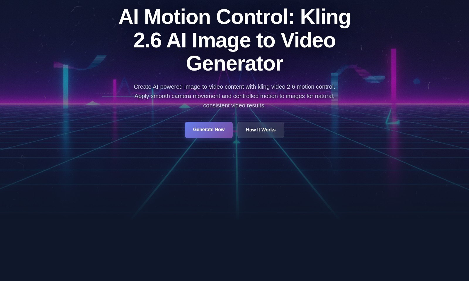 AI Motion Control AI Motion Control - Entdecken Sie die KI-Bewegungssteuerung von Kling
