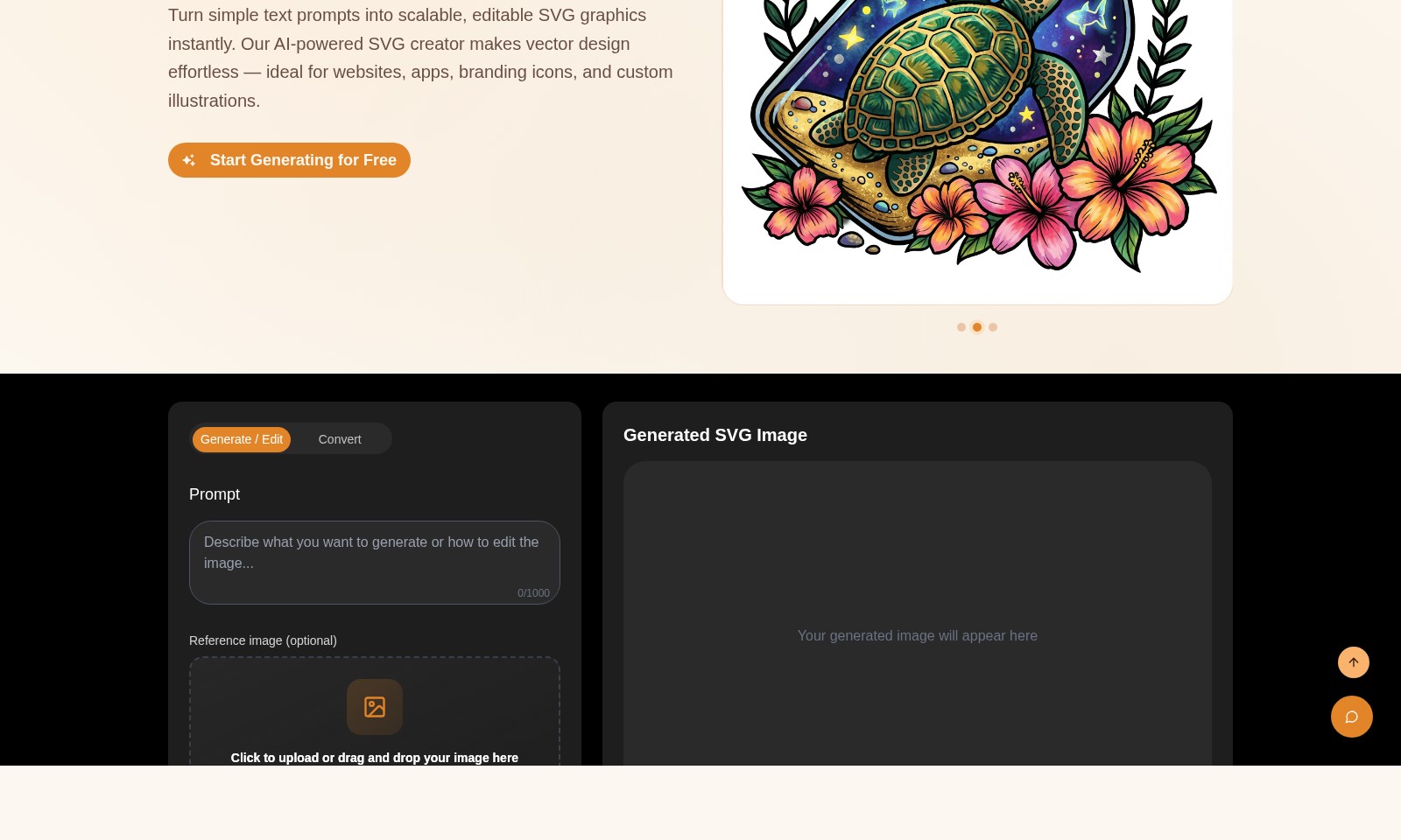 AI SVG Generator AI SVG Generator - Le générateur SVG AI transforme le texte en graphi