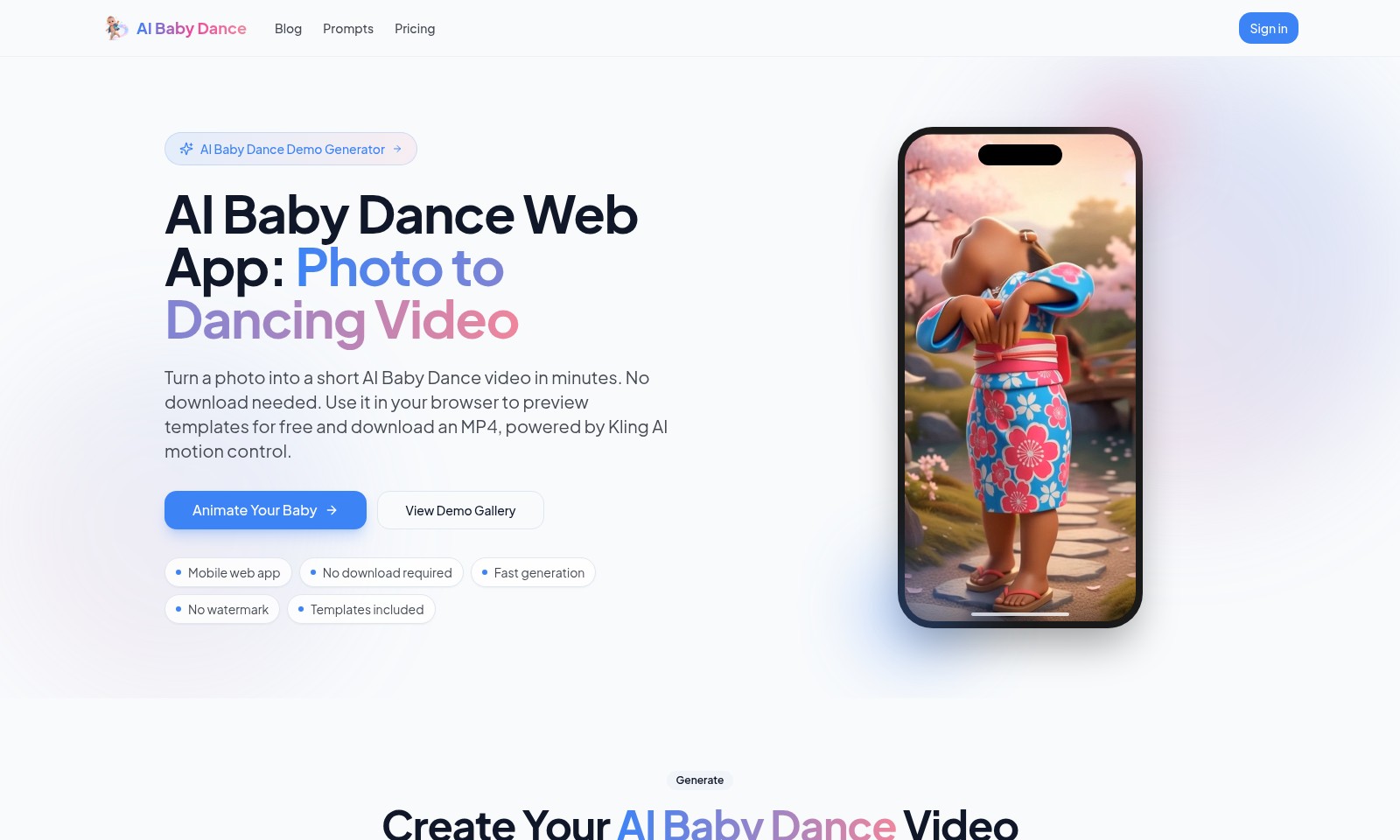 AI Baby Dance AI Baby Dance - Convierte cualquier foto en un video divertido de