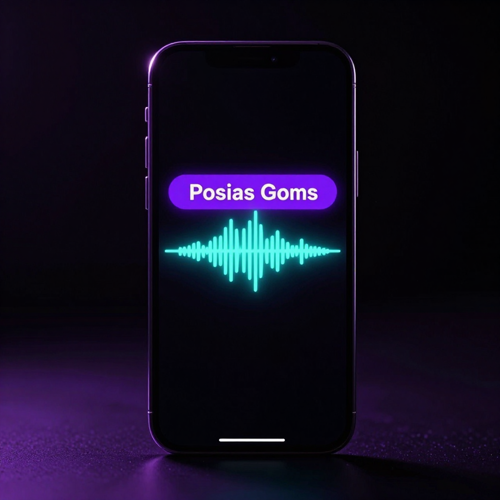 A vertical short video with captions and a voiceover waveform on a dark screen