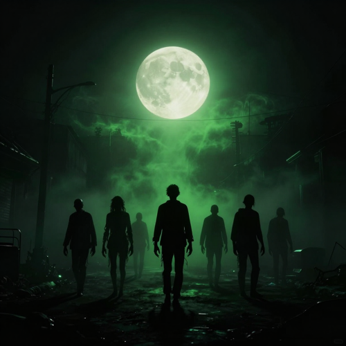 Foggy Zombie Horde Scenes