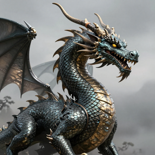 Upscale and export dragon art