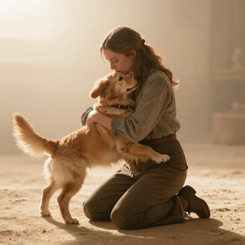 A Pet Waiting in the Light — Hug In Heaven video scene