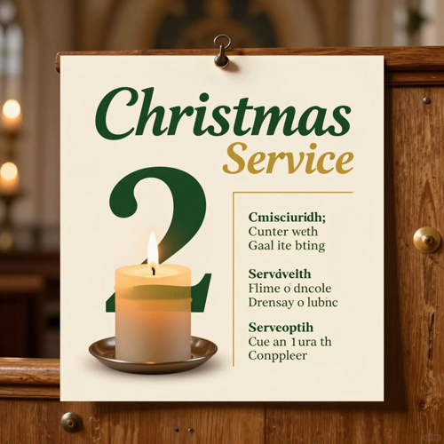 Easter, Christmas and Candlelight Services an AI Church Flyer Maker Handles Well